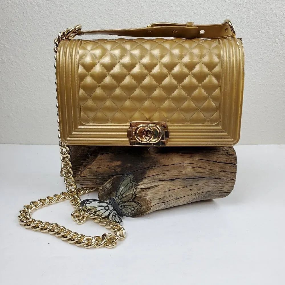 Rare color gold jilly ToyBoy I am not chanel bag